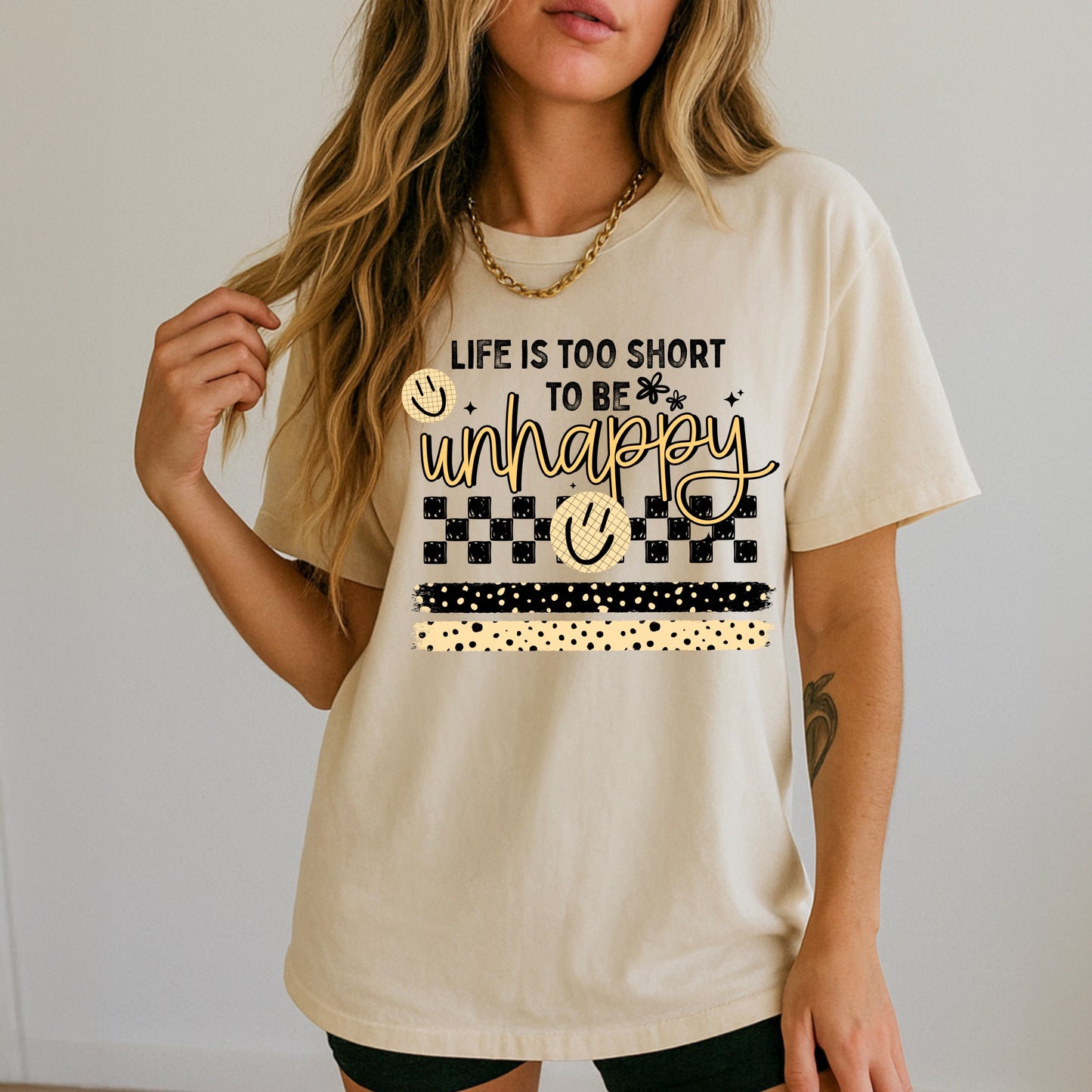 Life too Short black-Ready to Press Transfer