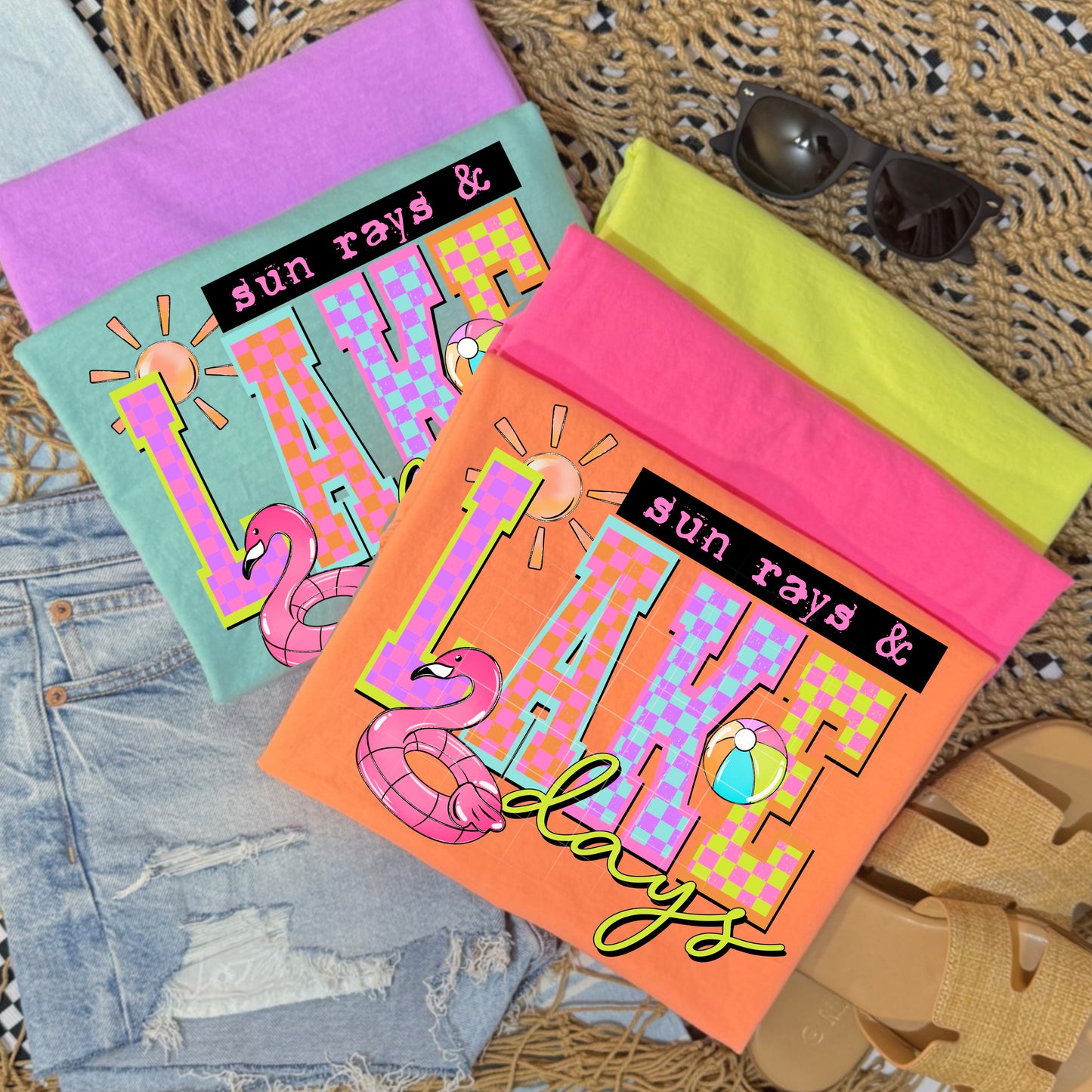 Sun Rays Lake Days-Ready to Press Transfer