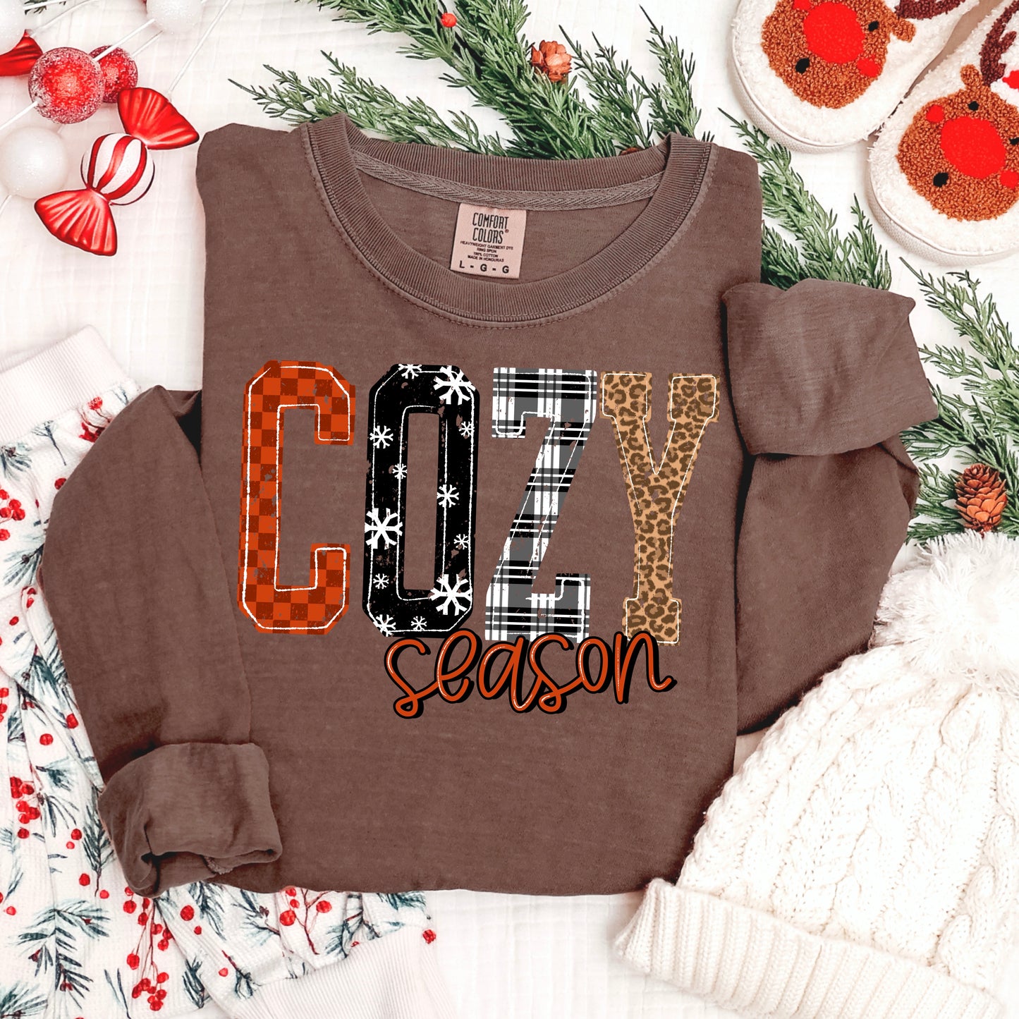 Leopard Winter Cozy Season-Ready to Press Transfer