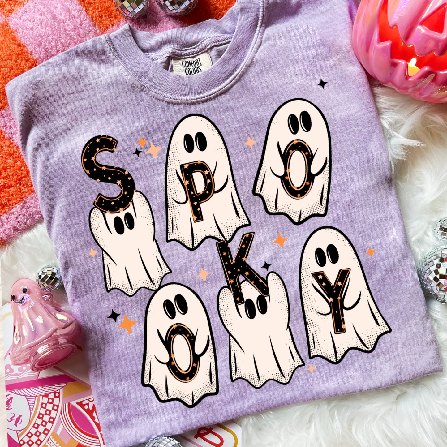 Spooky Stacked Ghosts-Ready to Press Transfer