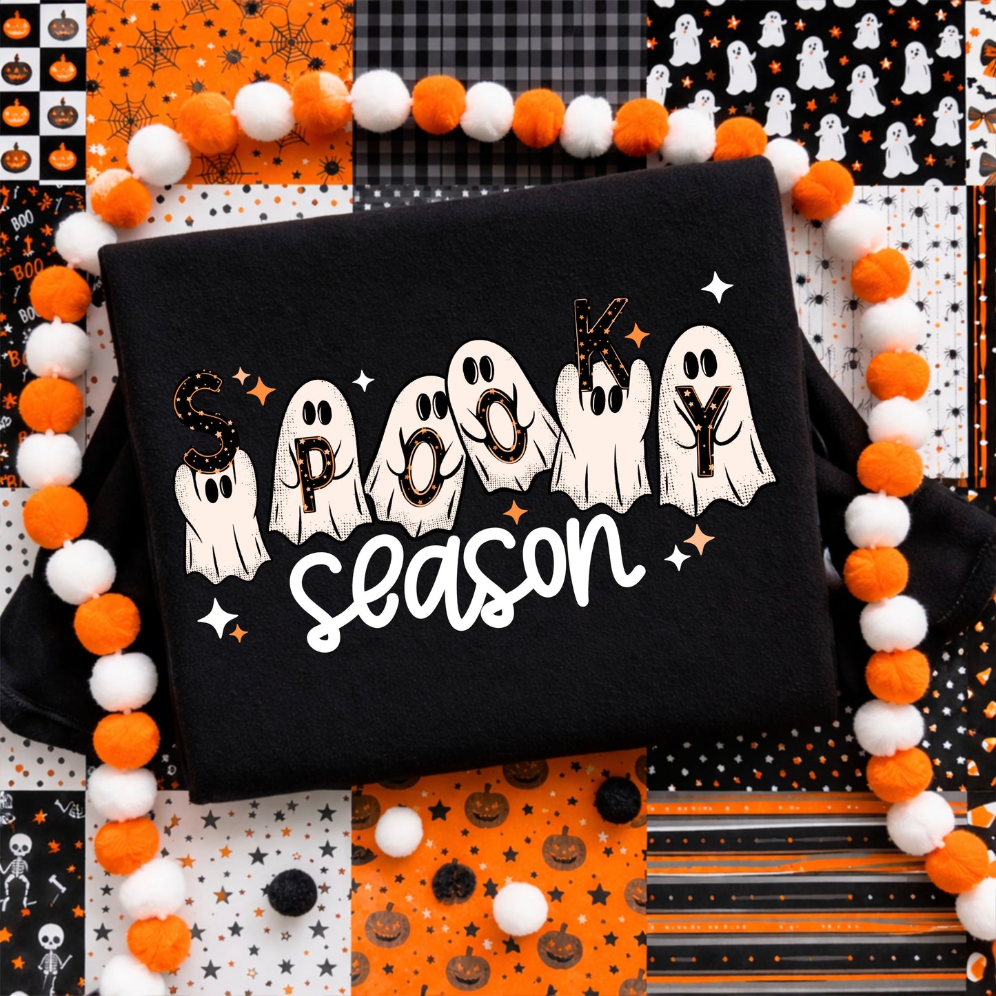 Spooky Season Ghosts white-Ready to Press Transfer
