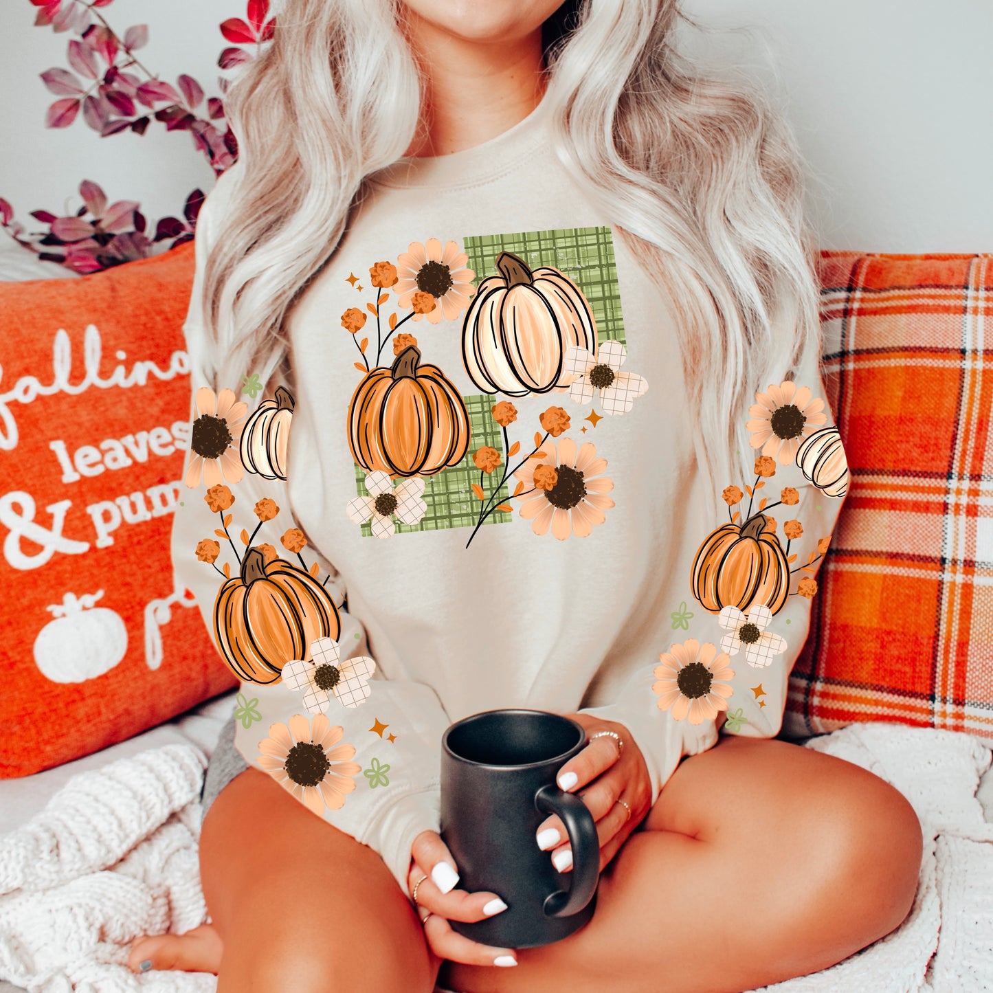 Plaid Pumpkins-Ready to Press Transfer