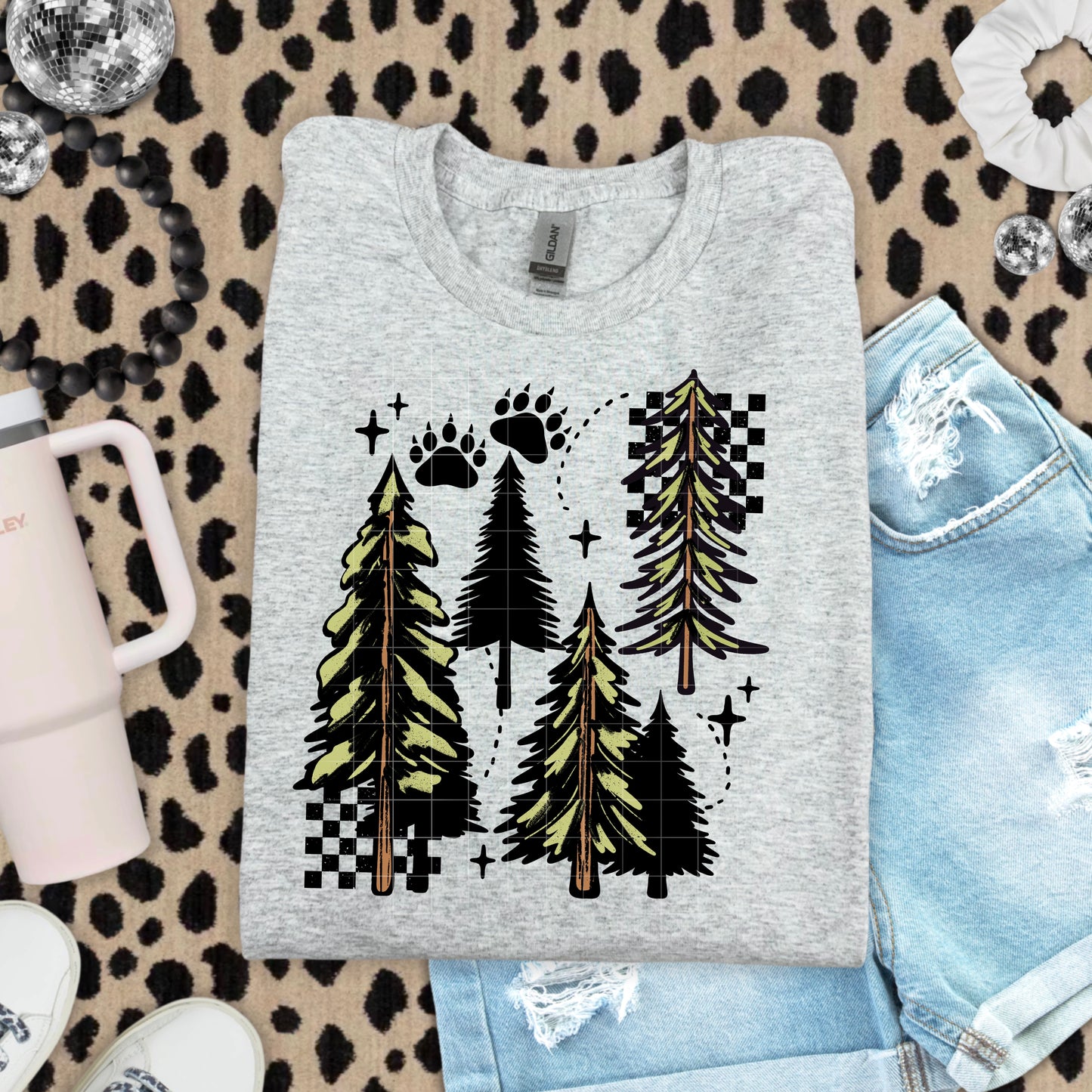 Trees Pawprint-Ready to Press Transfer