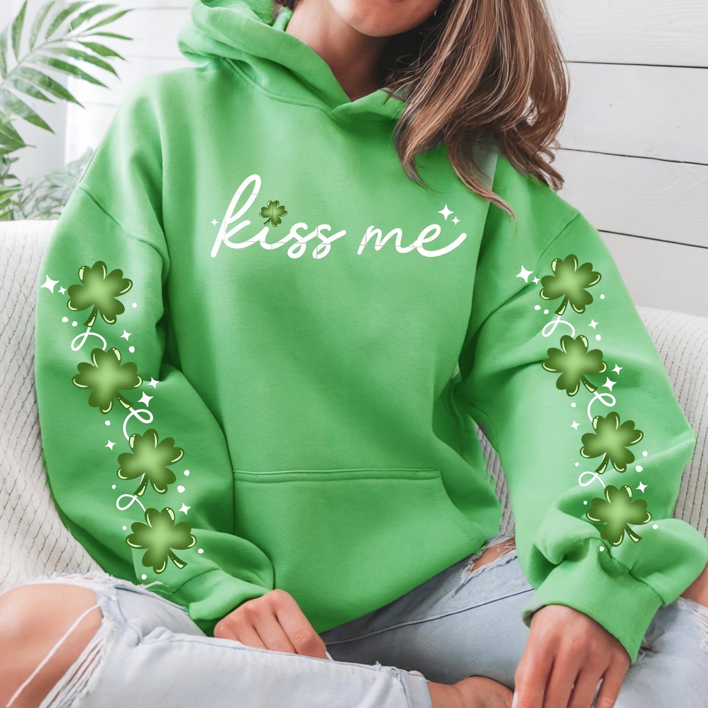 Kiss Me Front with White-Ready to Press Transfer