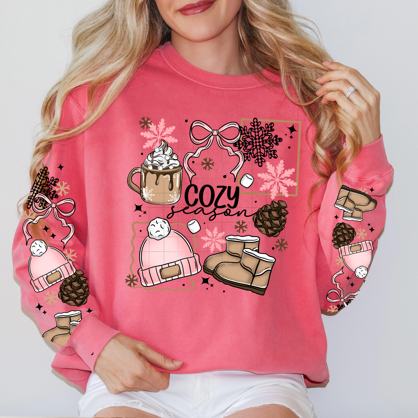 Cozy Season pink-Ready to Press Transfer