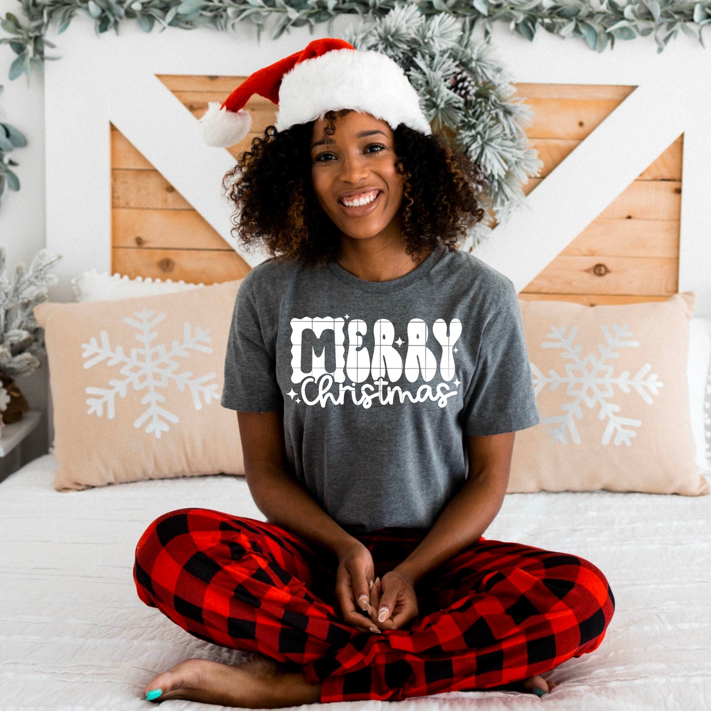 Merry Christmas White-Ready to Press Transfer