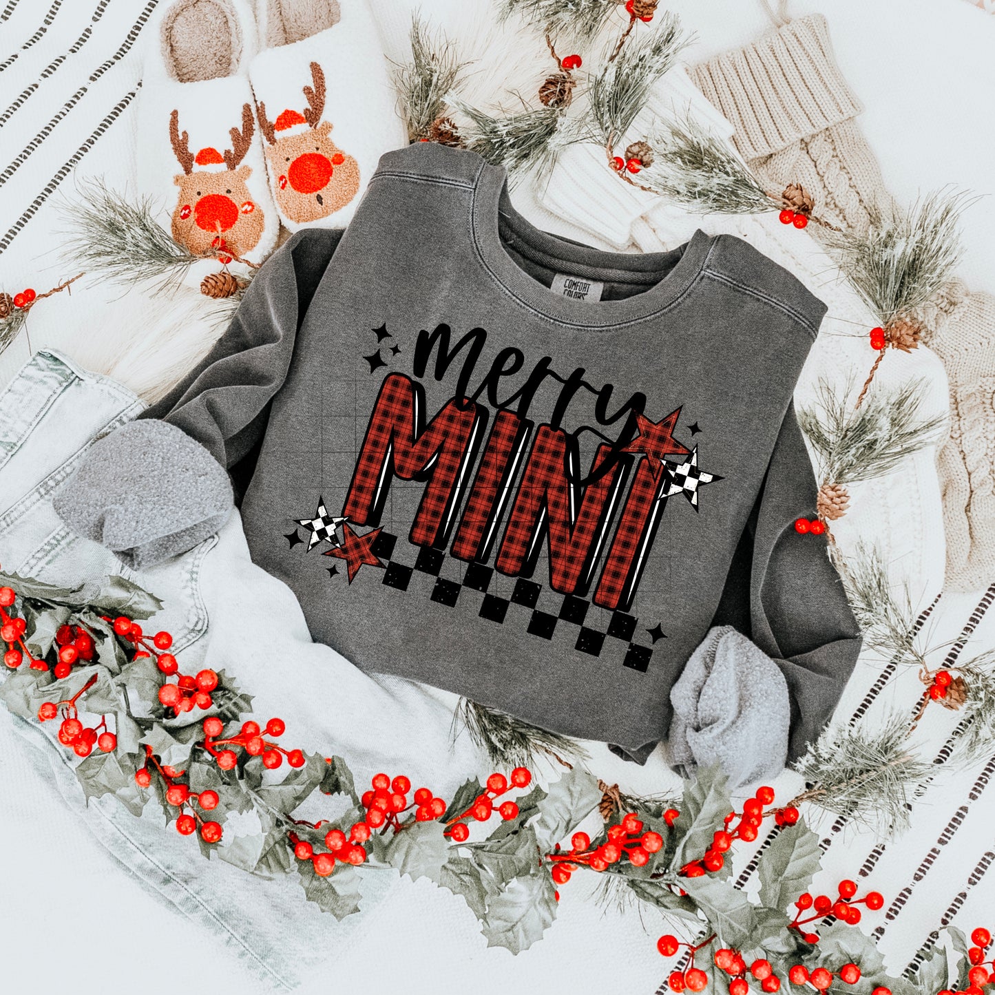 Merry Mini Plaid-Ready to Press Transfer
