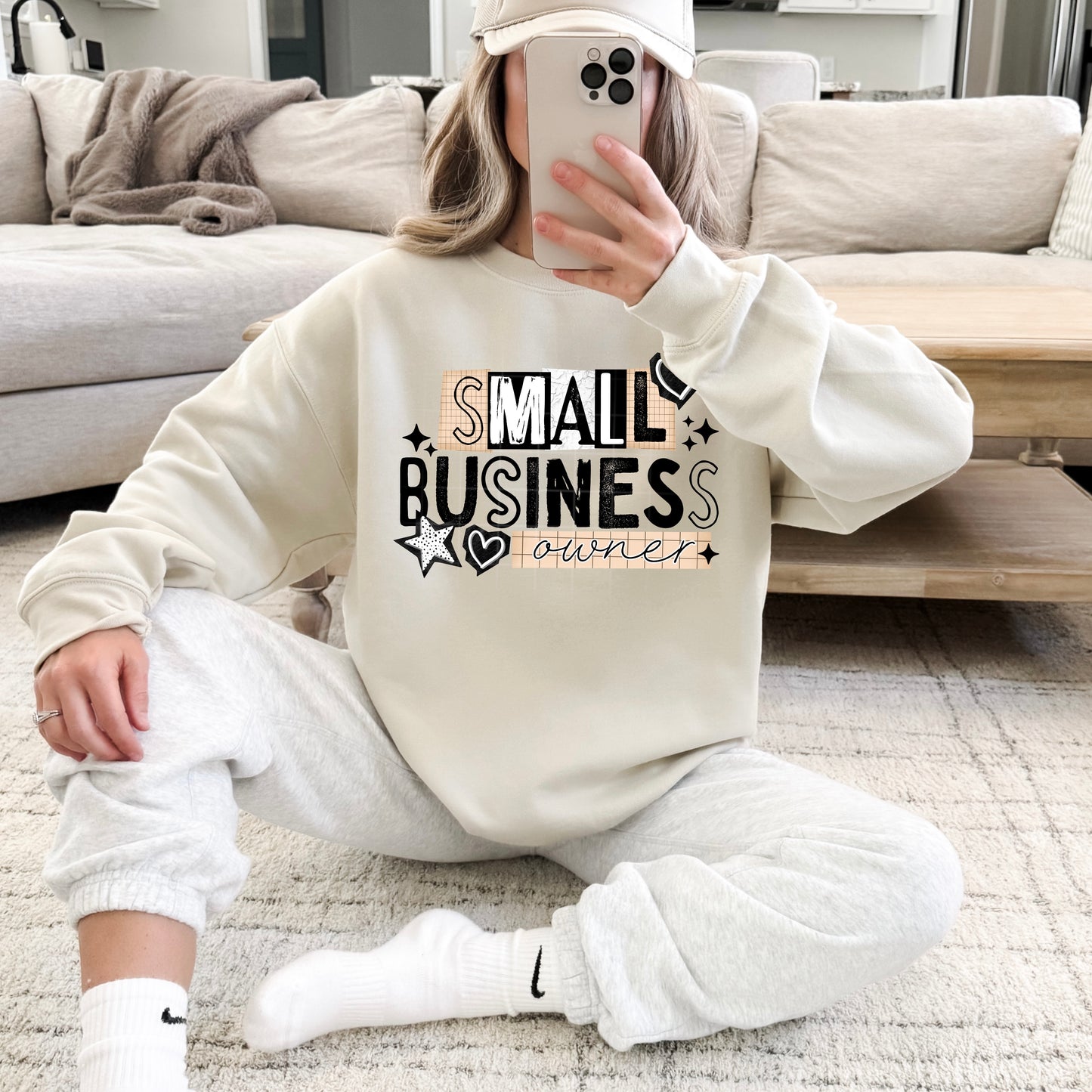 Small Business White Text-Ready to Press Transfer