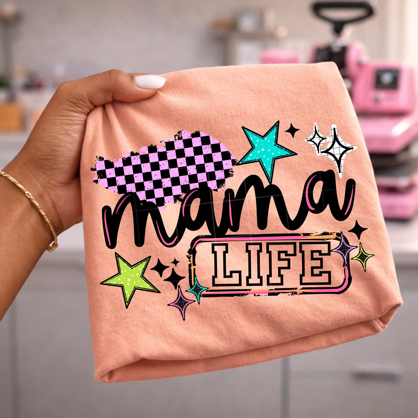 Mama Life Colorful-Ready to Press Transfer