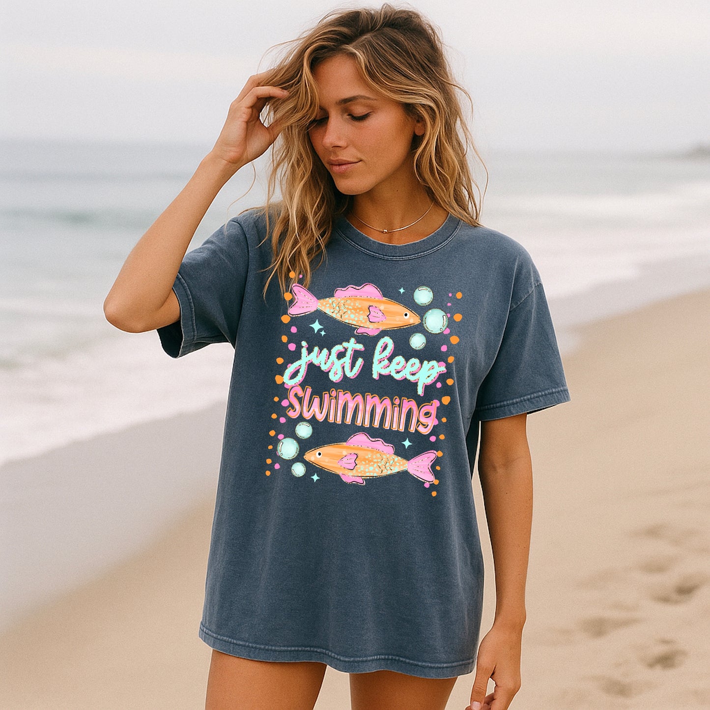 Just Keep Swimming Fish-Ready to Press Transfer