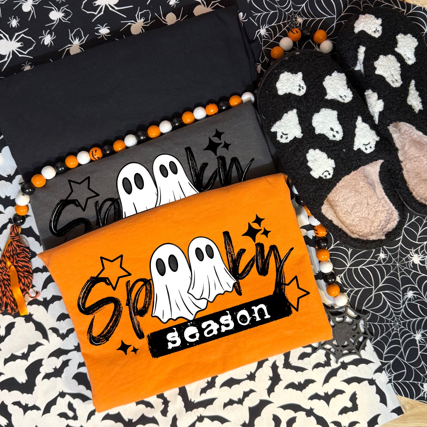 Spooky Season Ghosts Blacks-Ready to Press Transfer