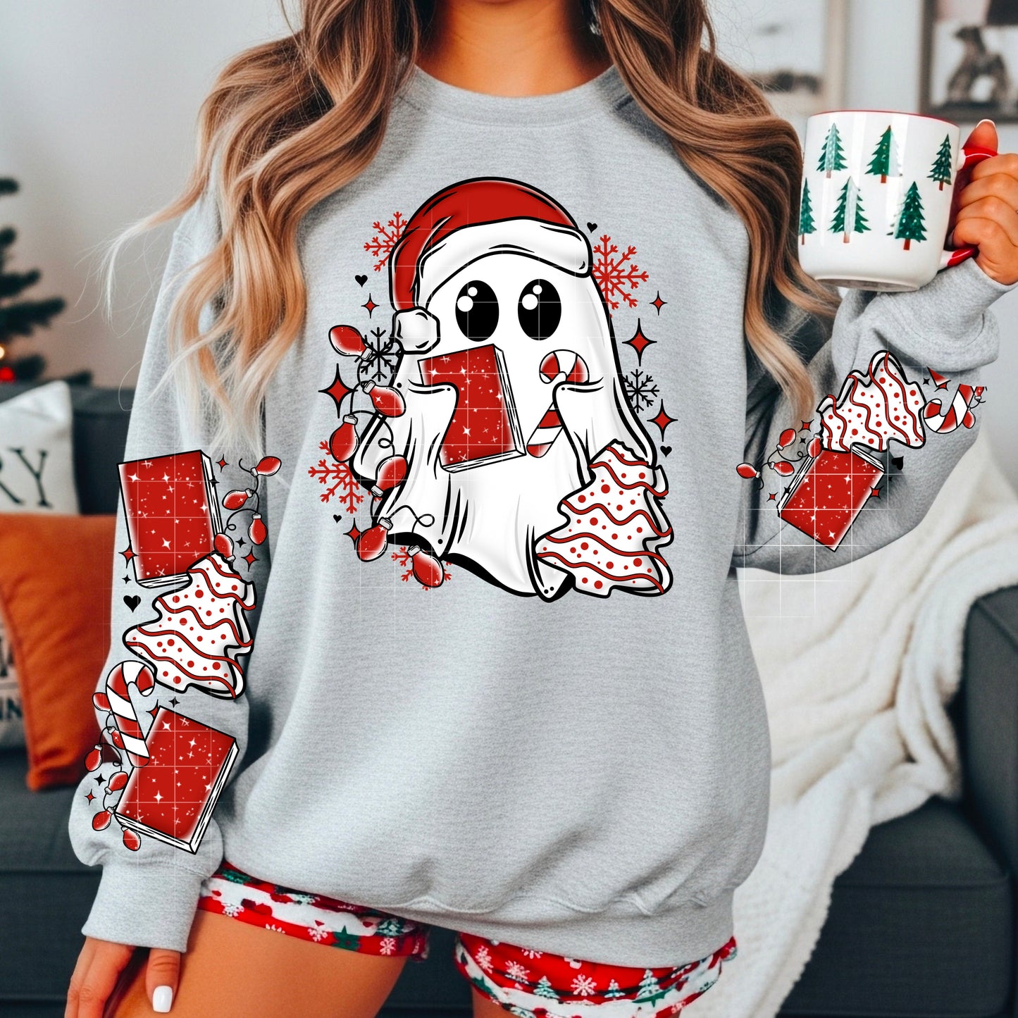 Christmas Ghostie with Book-Ready to Press Transfer