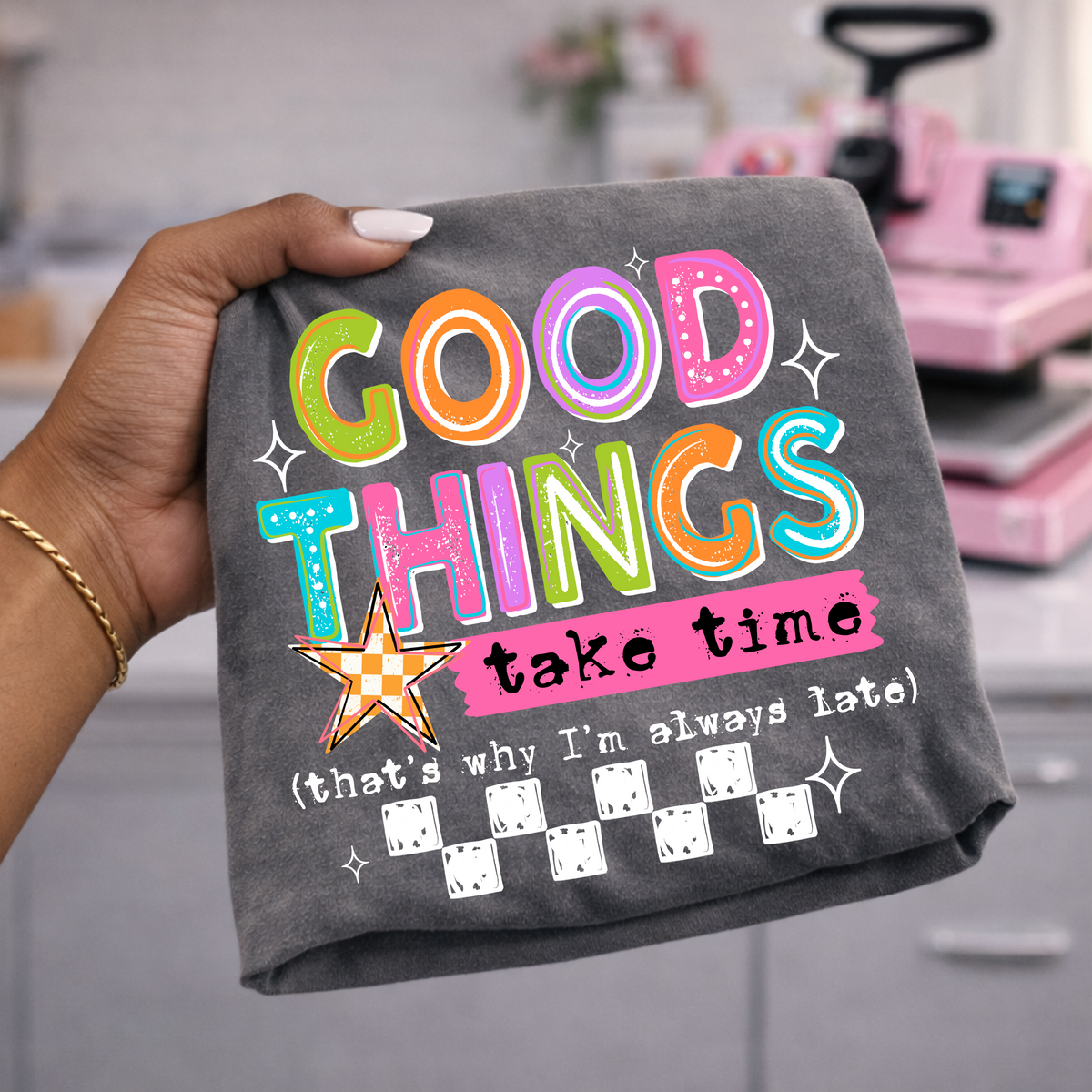 Good Things White-Ready to Press Transfer