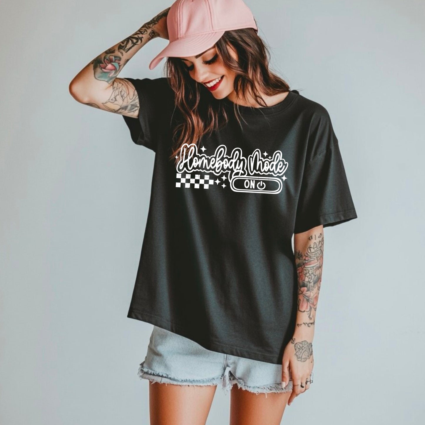 Homebody Mode Single Color White-Ready to Press Transfer