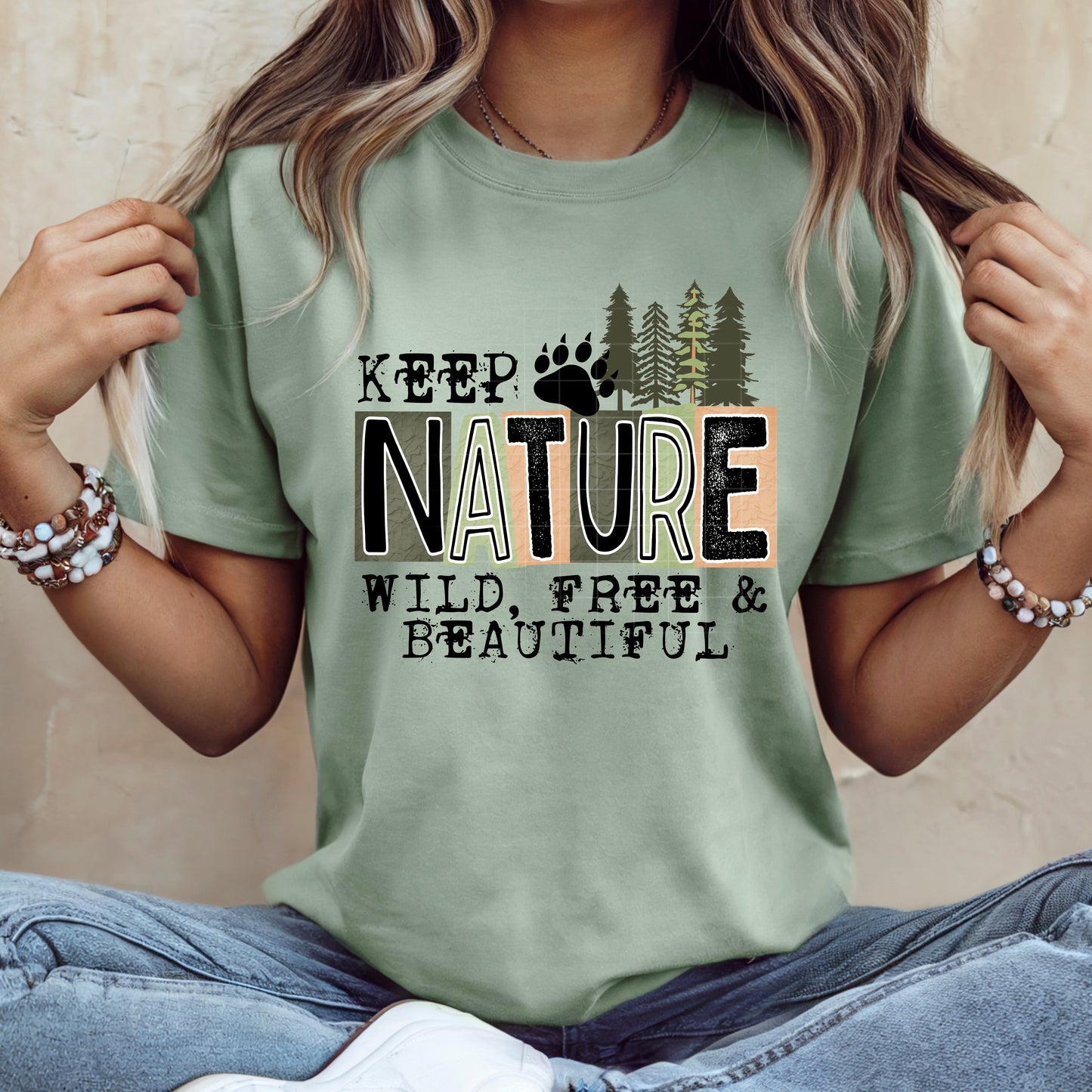 Keep Nature Wild Black-Ready to Press Transfer
