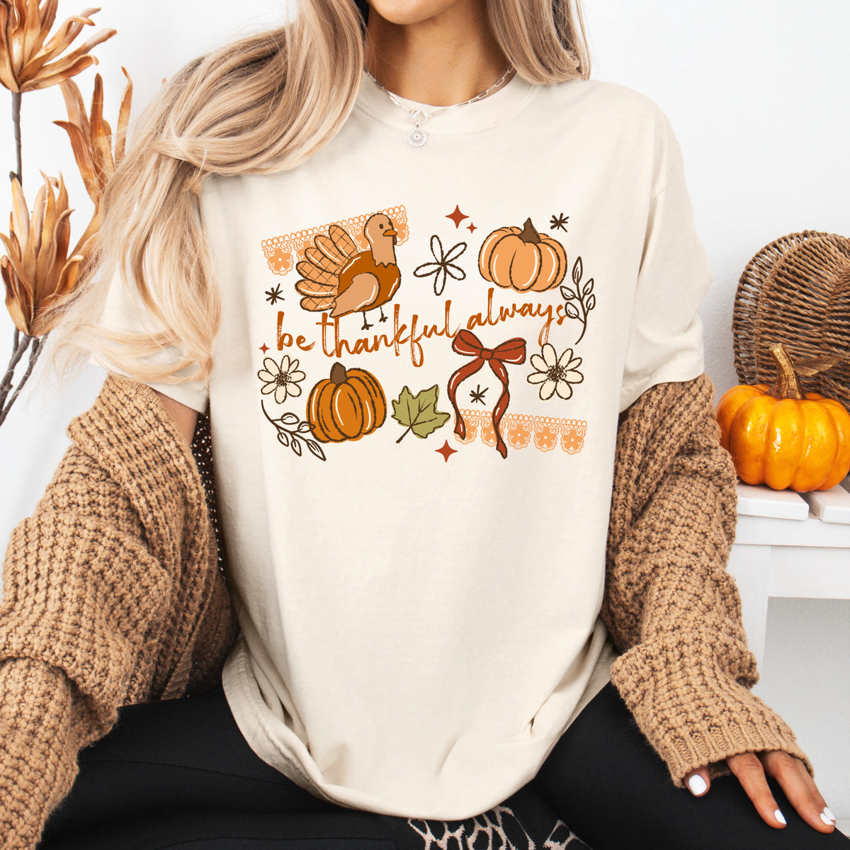 Be Thankful Always-Ready to Press Transfer