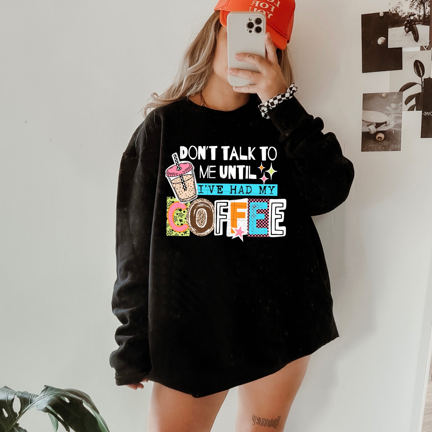 Don't Talk to Me Coffee White-Ready to Press Transfer
