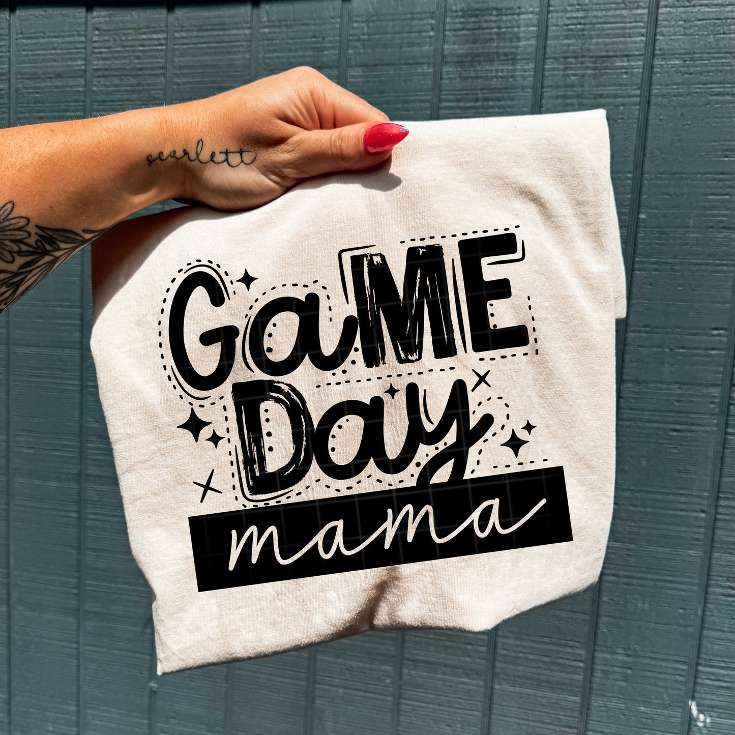 Gameday black Single Color-Ready to Press Transfer