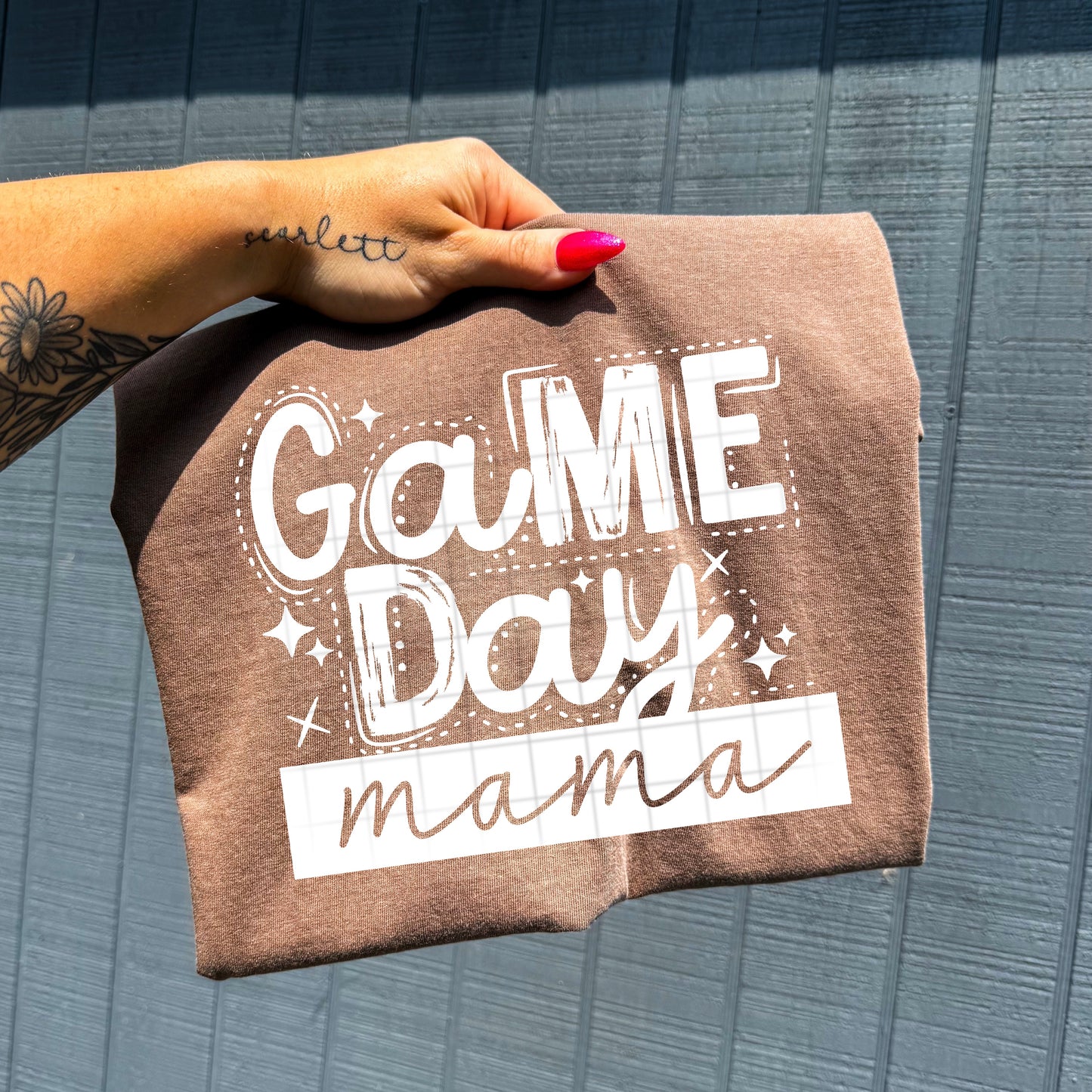 Gameday white Single Color-Ready to Press Transfer
