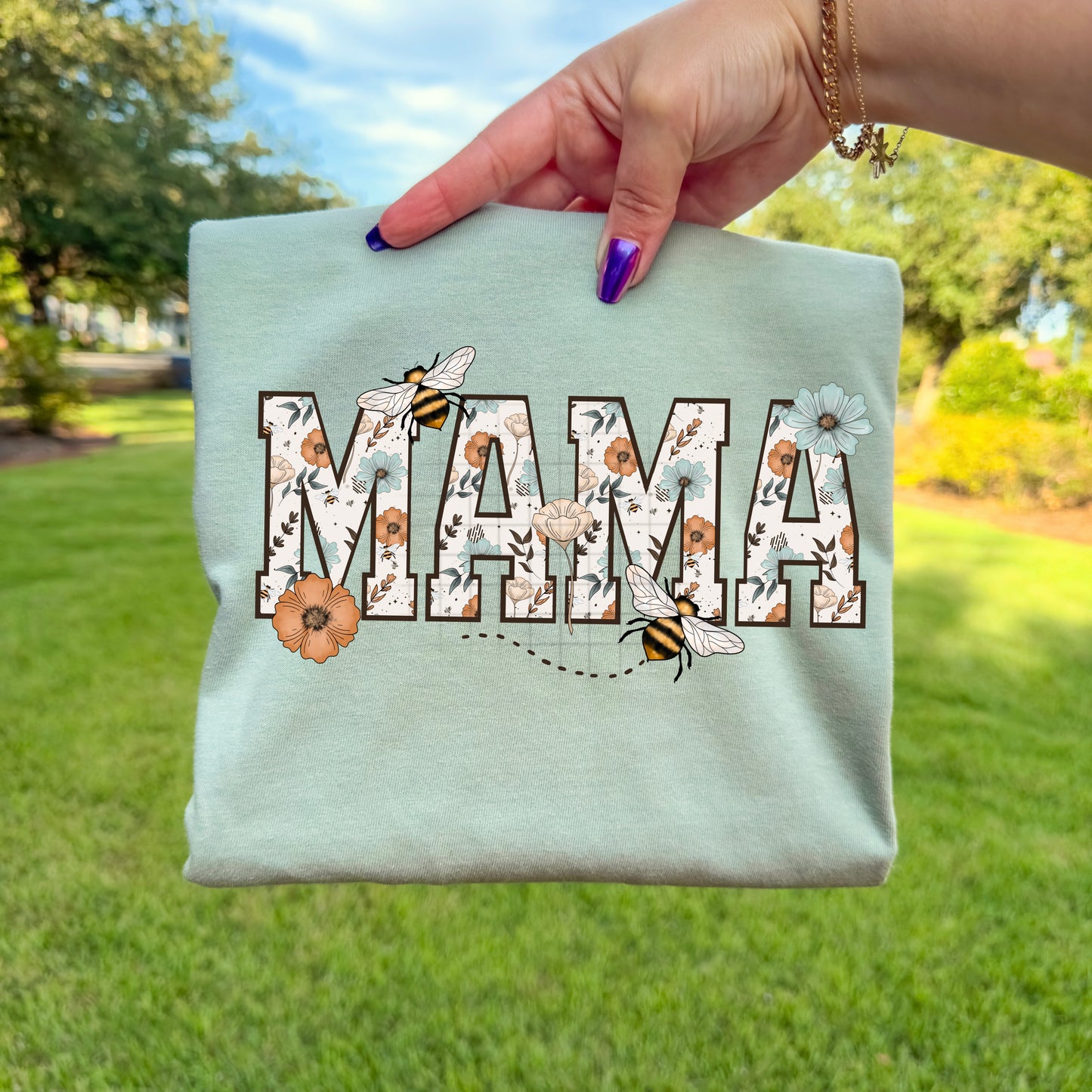 Mama Floral-Ready to Press Transfer