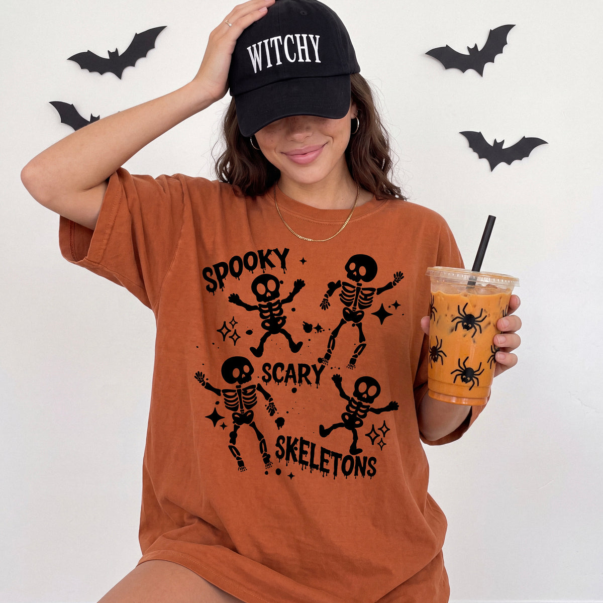 Spooky Scary Skeletons Black-Ready to Press Transfer