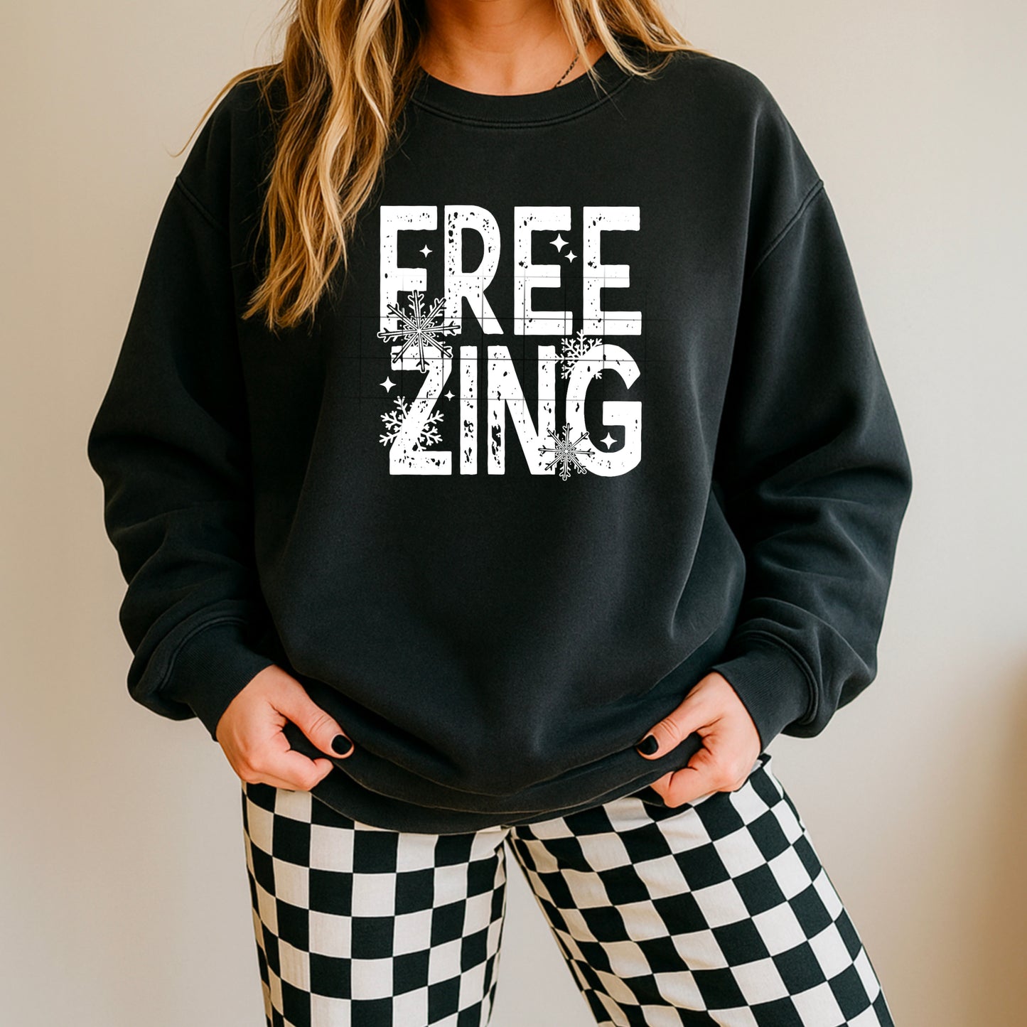 Freezing Stacked Single Color White-Ready to Press Transfer
