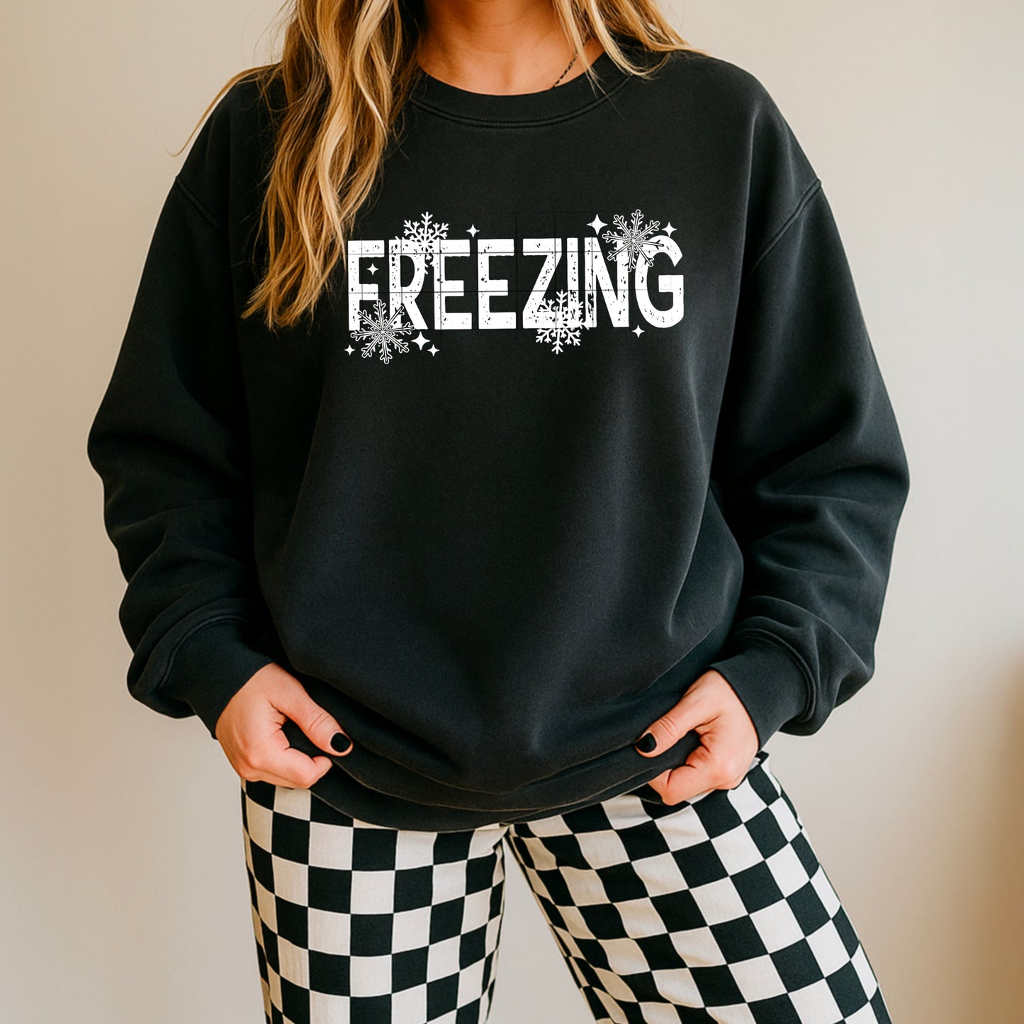Freezing Long Single Color White-Ready to Press Transfer