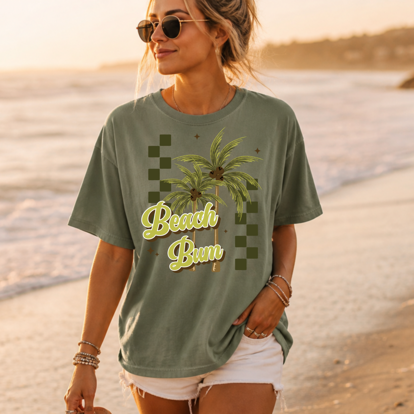 Beach Bum Palm Trees-Ready to Press Transfer