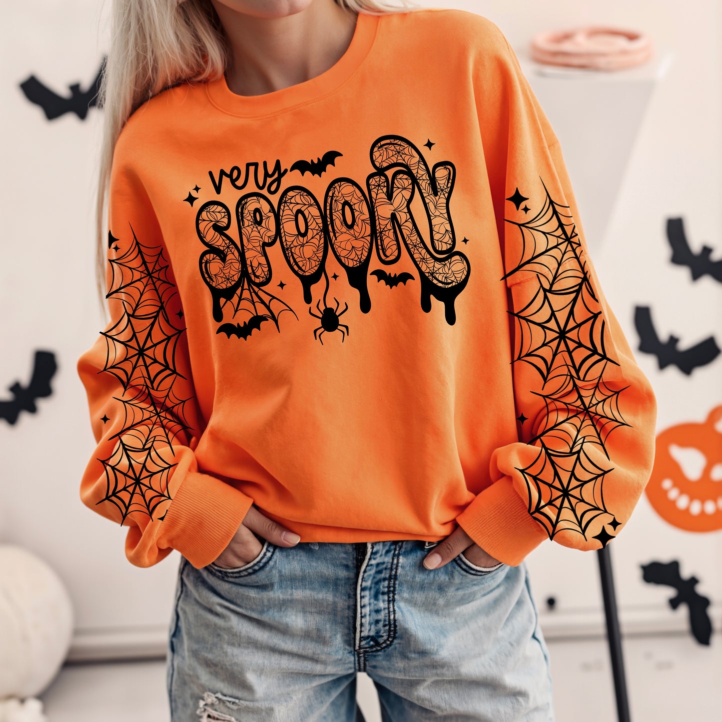 Very Spooky Single Color Black-Ready to Press Transfer