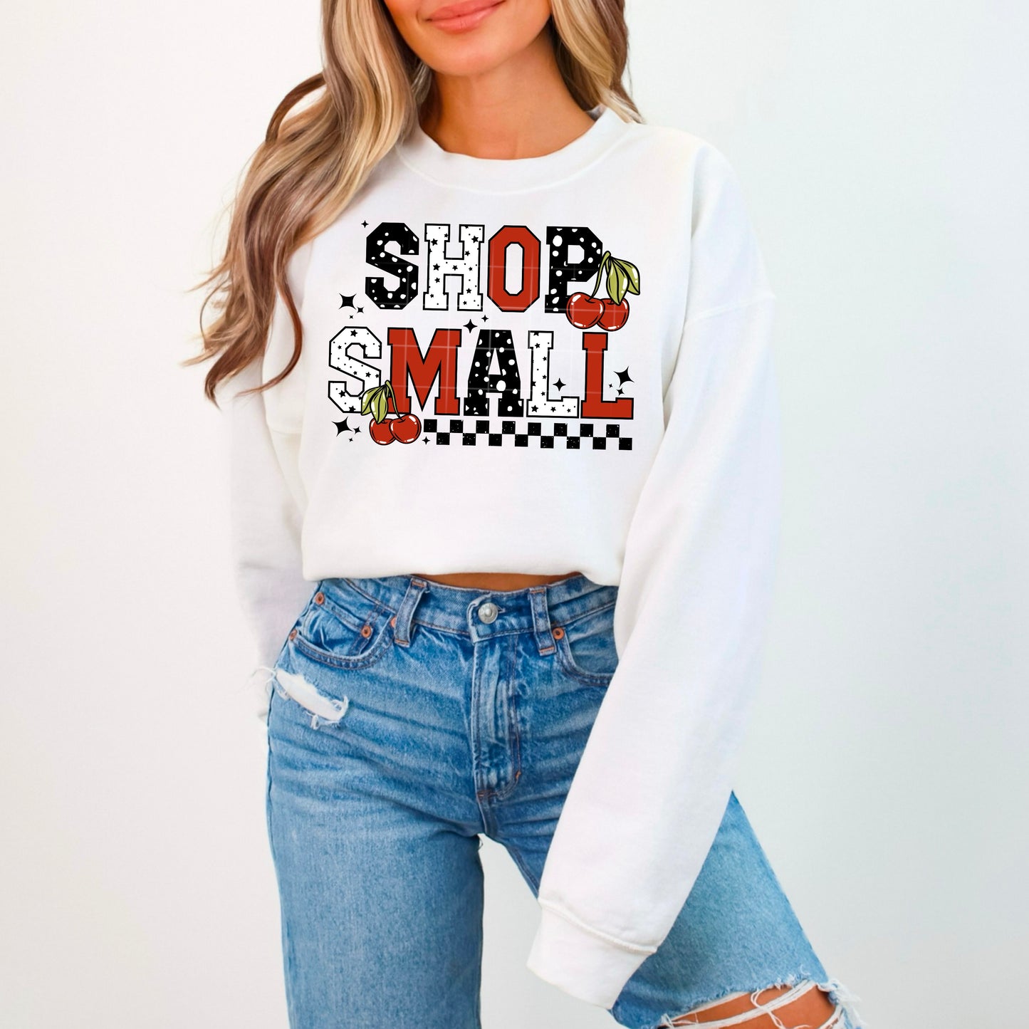 Shop Small Cherries-Ready to Press Transfer