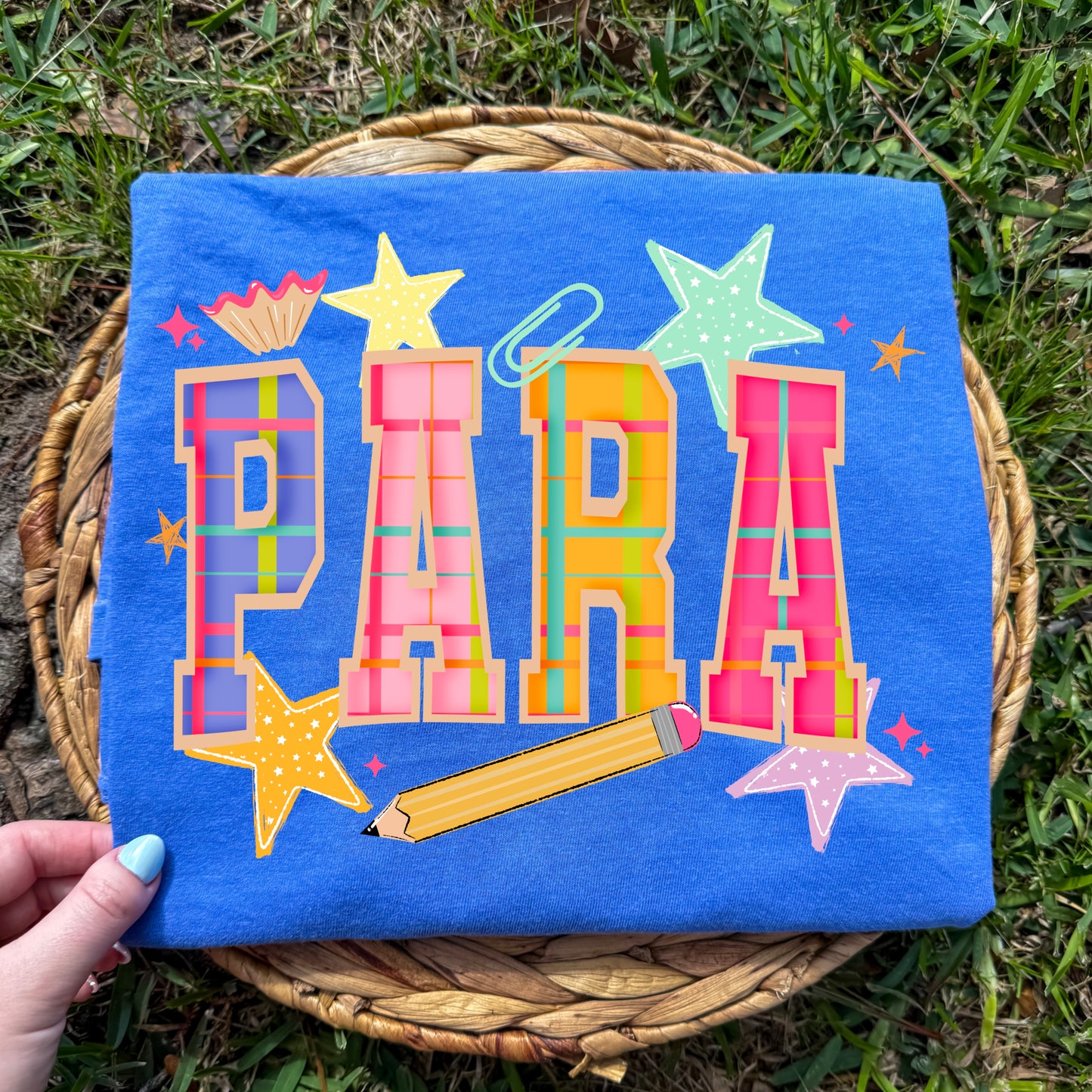 Para with Stars-Ready to Press Transfer