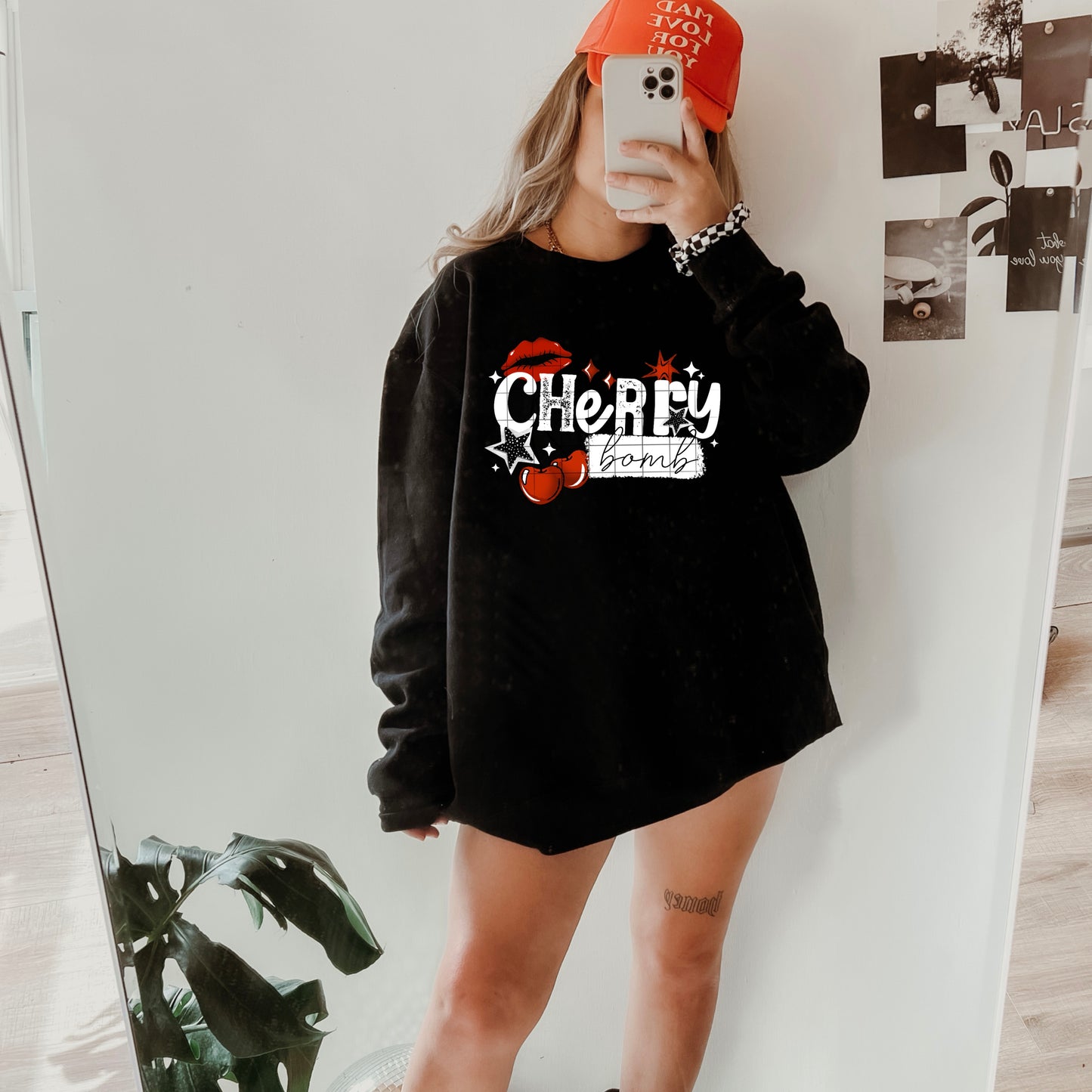 Cherry Bomb White-Ready to Press Transfer