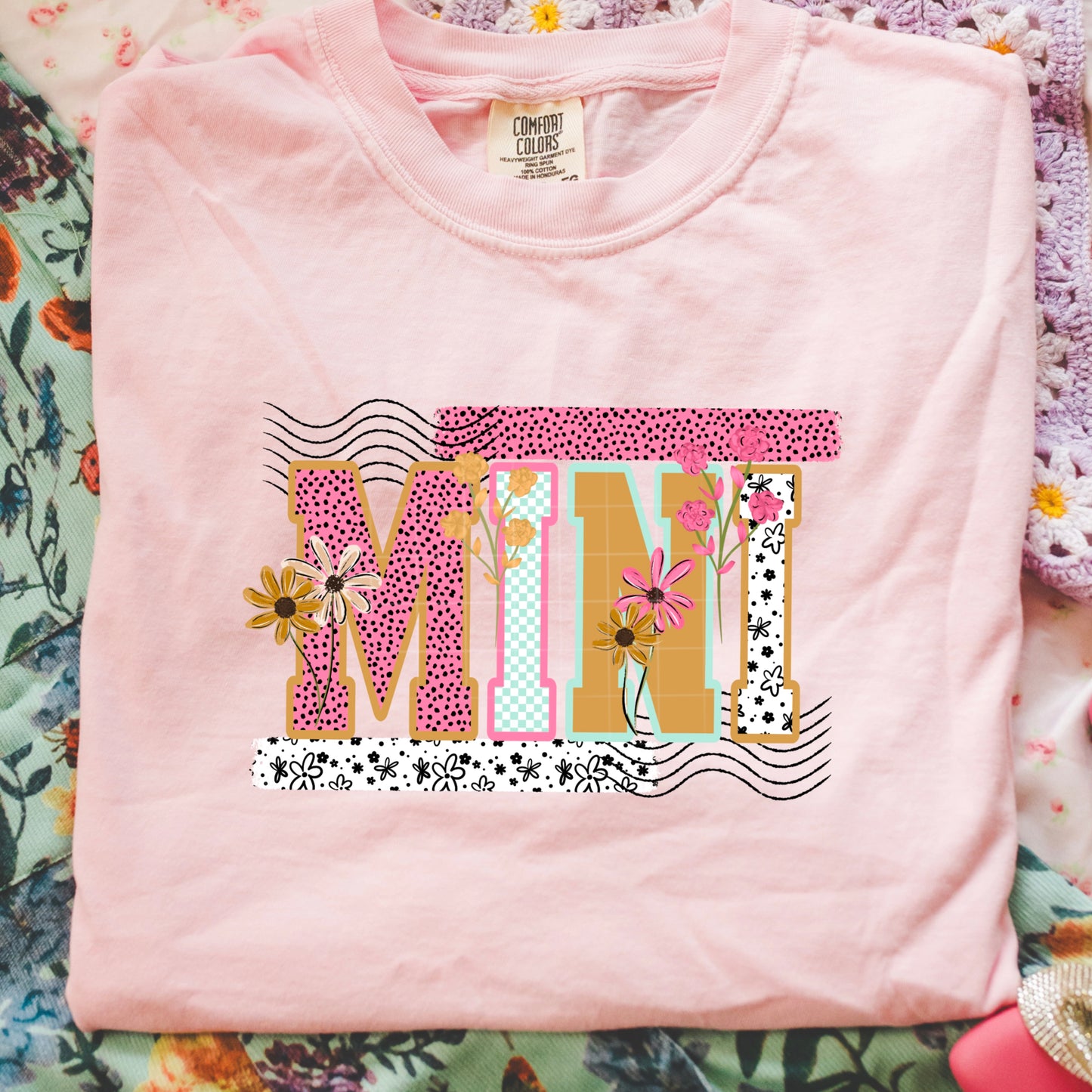 Mini Washi Tape and Florals-Ready to Press Transfer