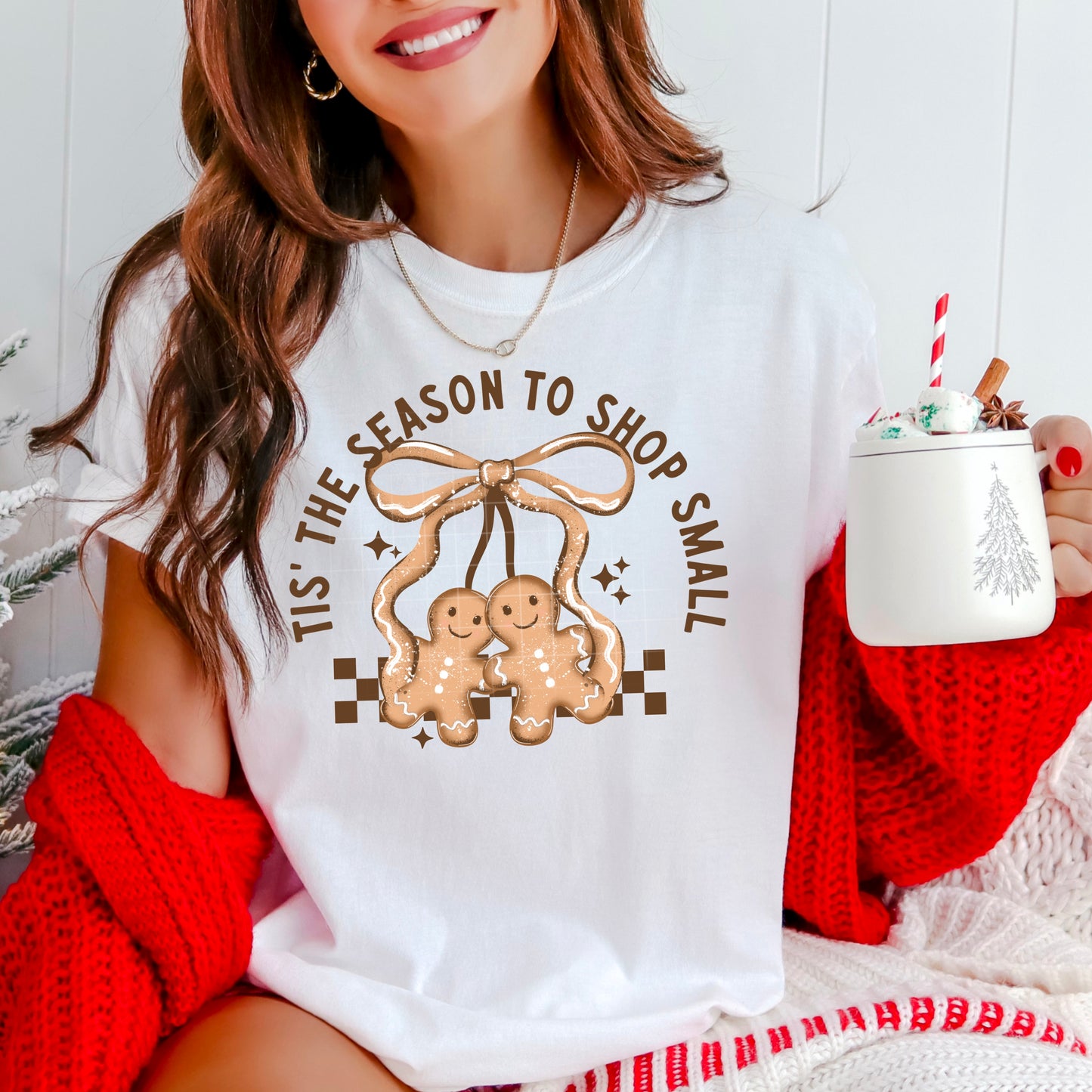 Tis the Season to Shop Small Gingerbread-Ready to Press Transfer