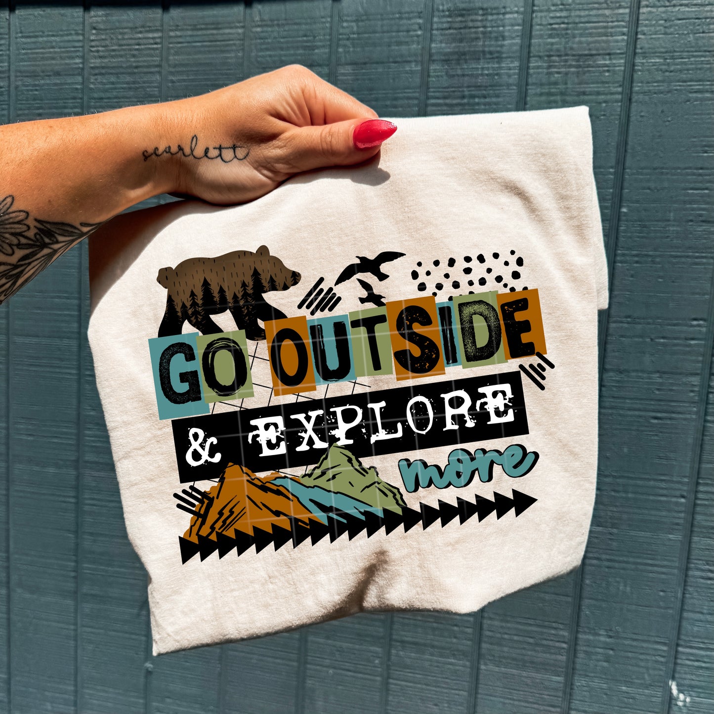 Go outside and Explore-Ready to Press Transfer