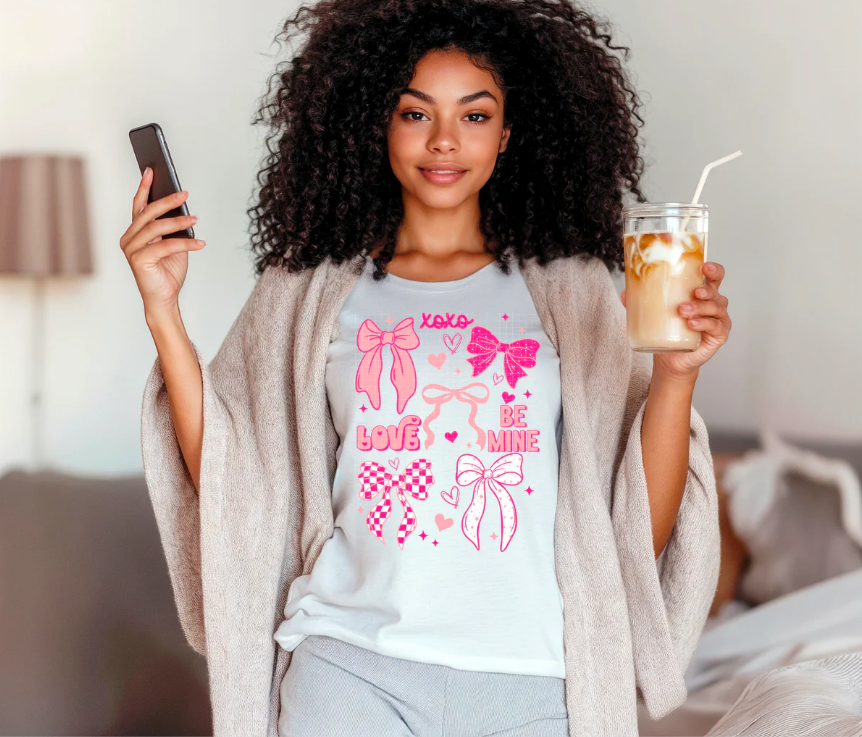 Valentines Bows-Ready to Press Transfer