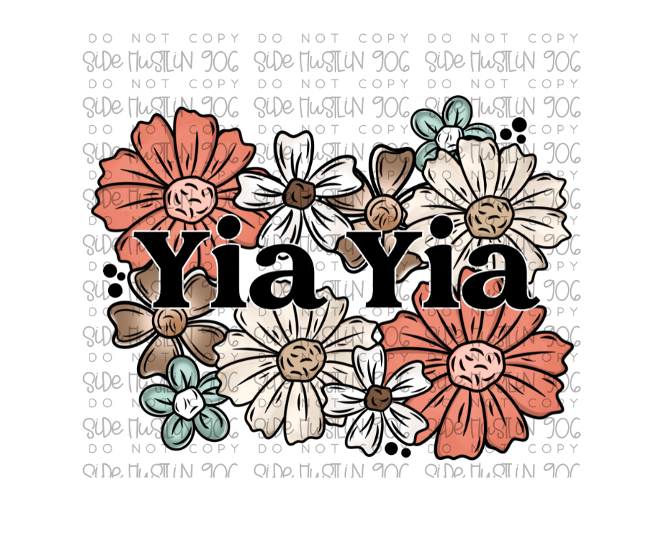 Floral Names-Ready to Press Transfer