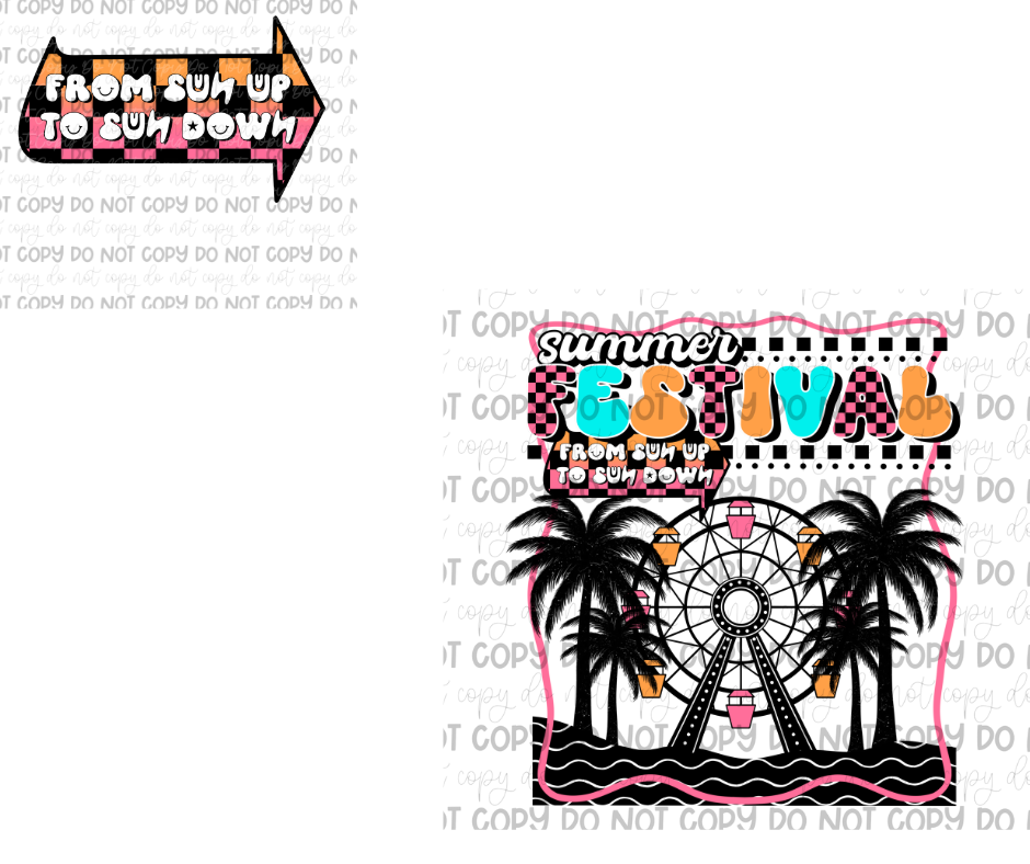 Summer Festival & pocket -Ready to Press Transfer