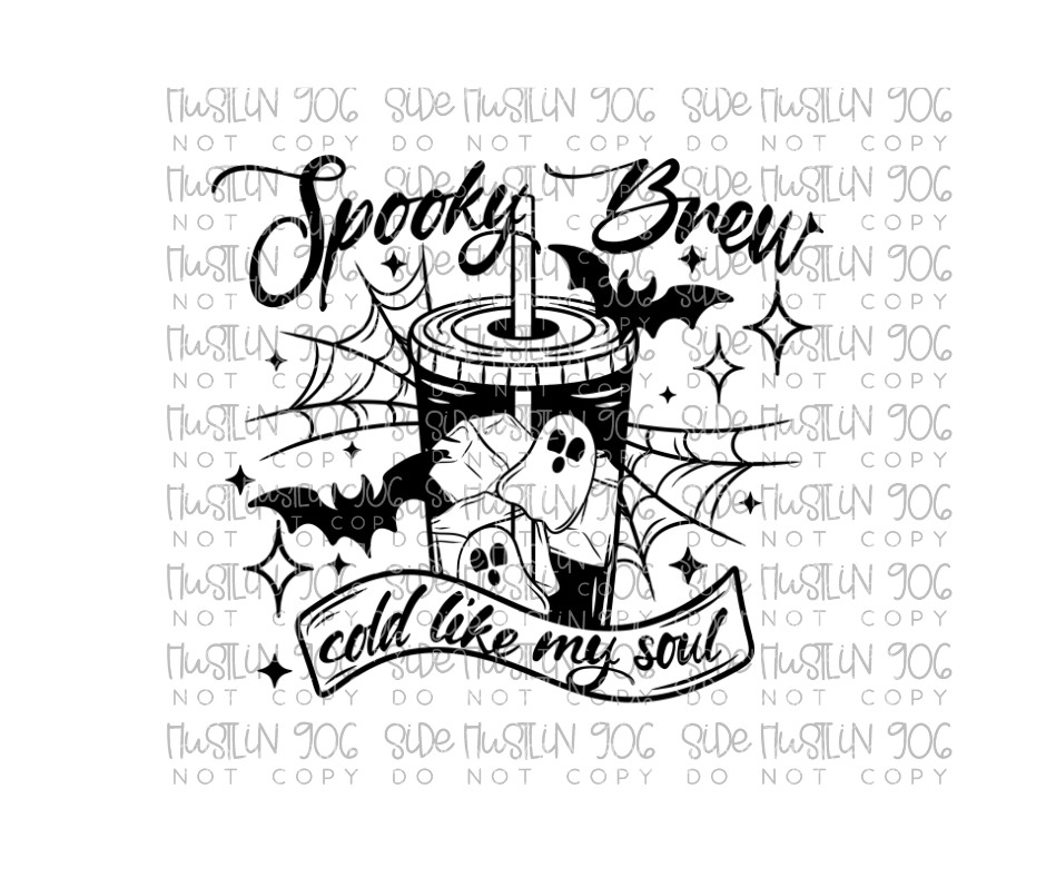 Spooky Brew Single Color-Ready to Press Transfer