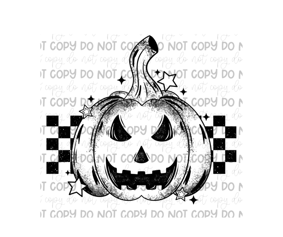 Single color Jack-o-lantern-Ready to Press Transfer