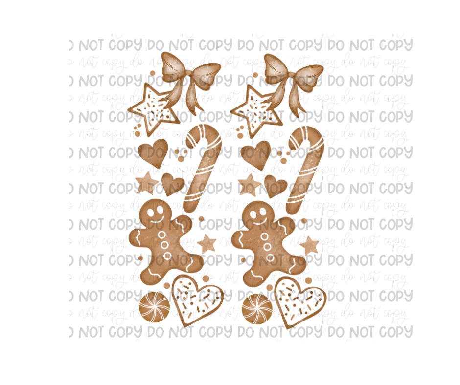 Gingerbread Sleeves-Ready to Press Transfer