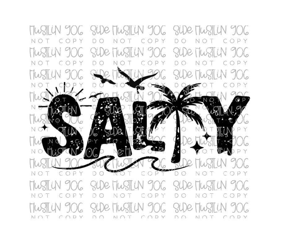 Salty Single Color-Ready to Press Transfer