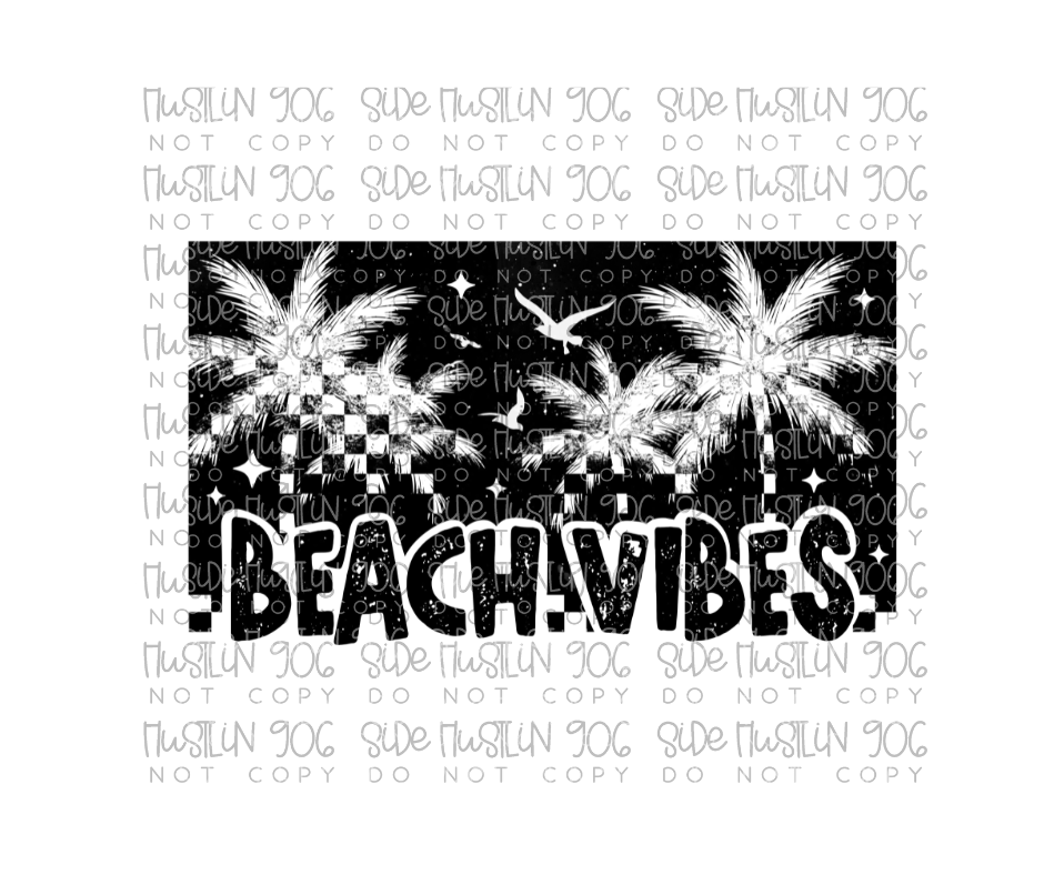 Beach Vibes Single Color-Ready to Press Transfer