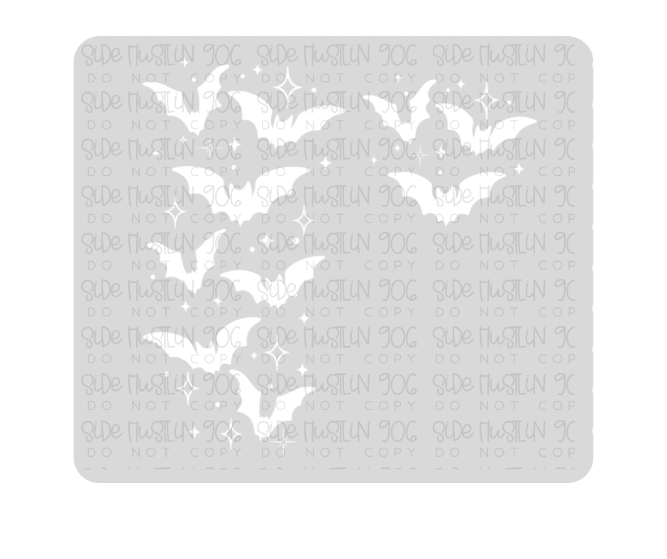 Bats Spine and Pocket Single Color-Ready to Press Transfer