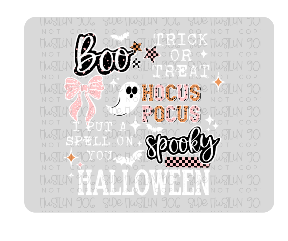 Spooky Quotes White Words-Ready to Press Transfer