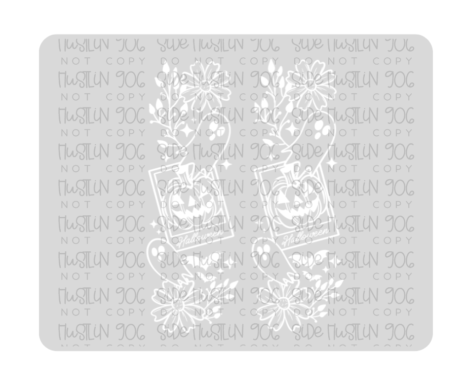 Halloween Card Single Color White Sleeve -Ready to Press Transfer
