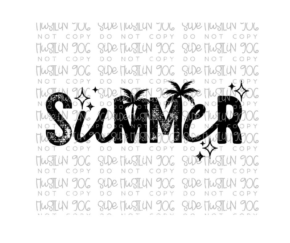Summer Single Color-Ready to Press Transfer