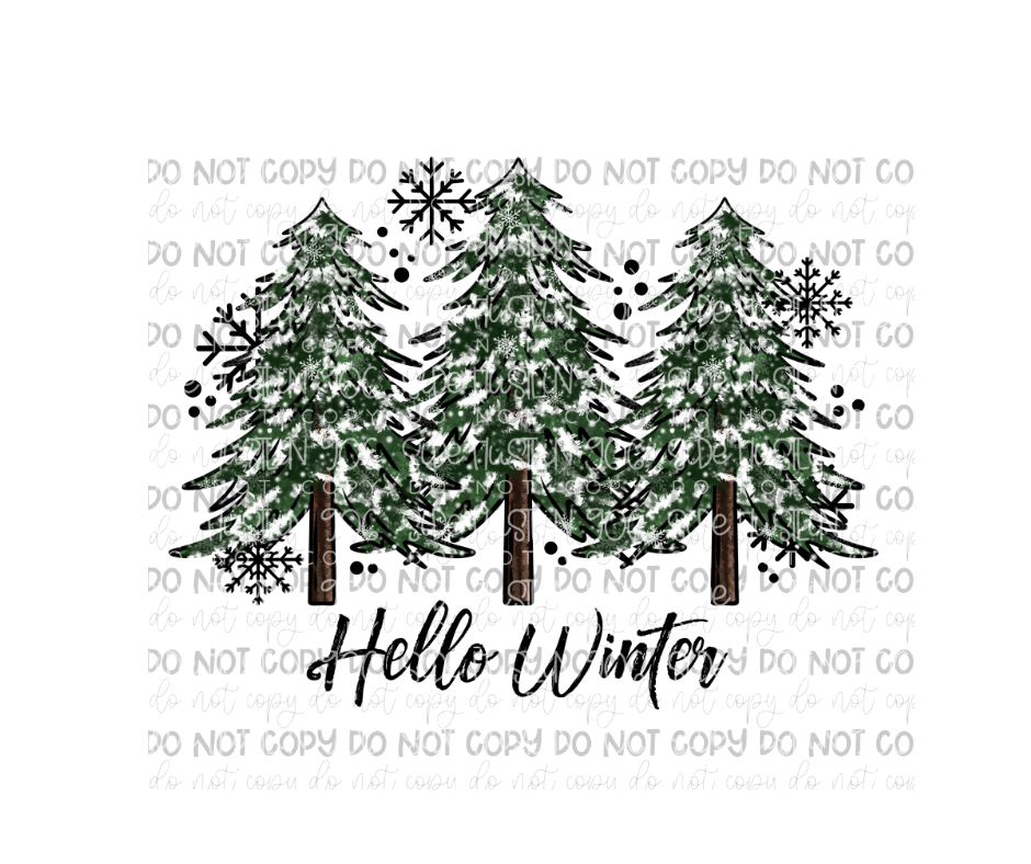Hello Winter-Ready to Press Transfer
