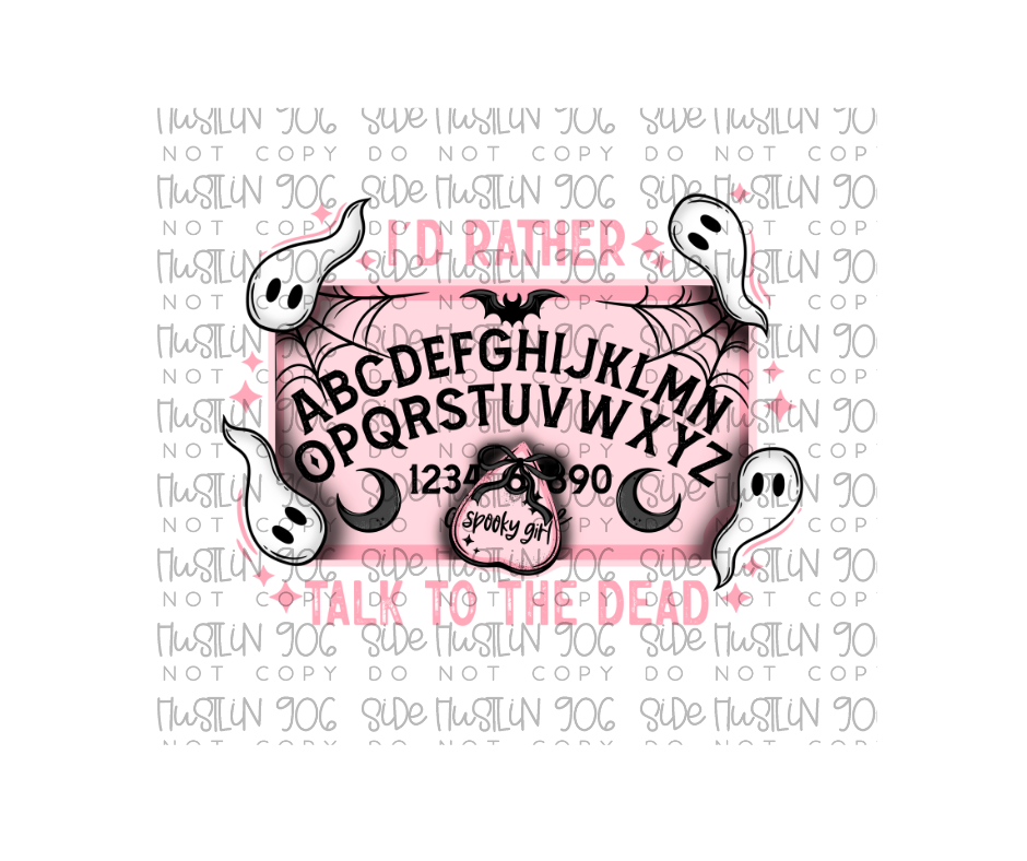 Talk to the Dead pink-Ready to Press Transfer