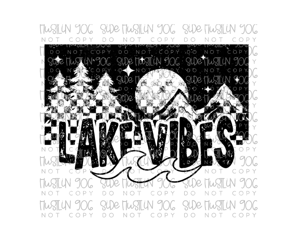 Lake Vibes Single Color-Ready to Press Transfer